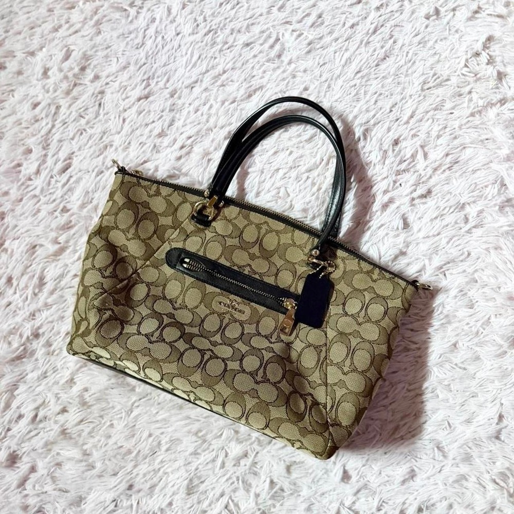 Coach Prairie Satchel Jacquard Timeless Classic Luxury Handbag Minimalist Beige